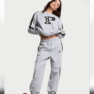 VS Pink crew and campus pants medium